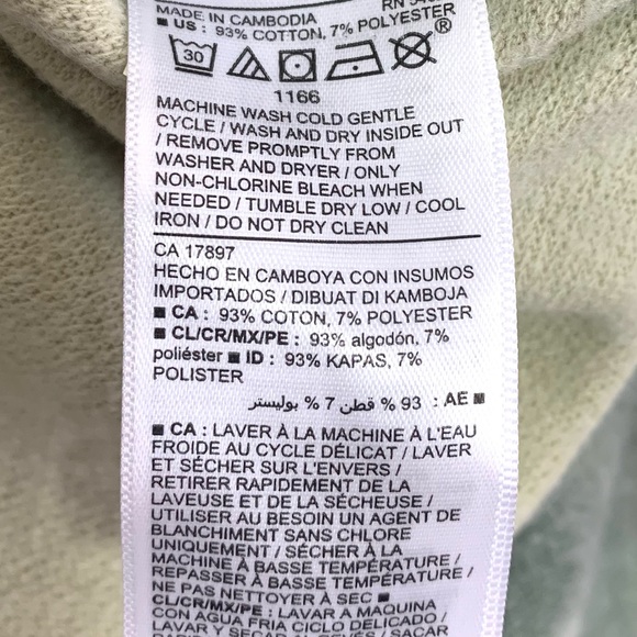 Old Navy Women's Green Tie Dye Vintage Long-Sleeve French-Terry Tunic Sweatshirt - Picture 12 of 12